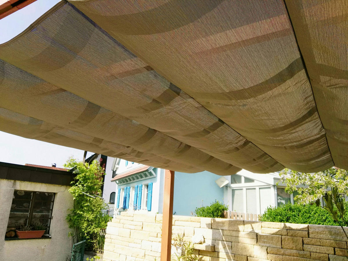 PERGOLA velikost: 350/235/350 cm - světle hnědá, Basics, kov/plast (350/235/350cm)