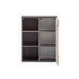 UNTERSCHRANK 60/79/35 cm   - Silberfarben/Eiche Wotan, Natur, Holzwerkstoff/Kunststoff (60/79/35cm) - Xora