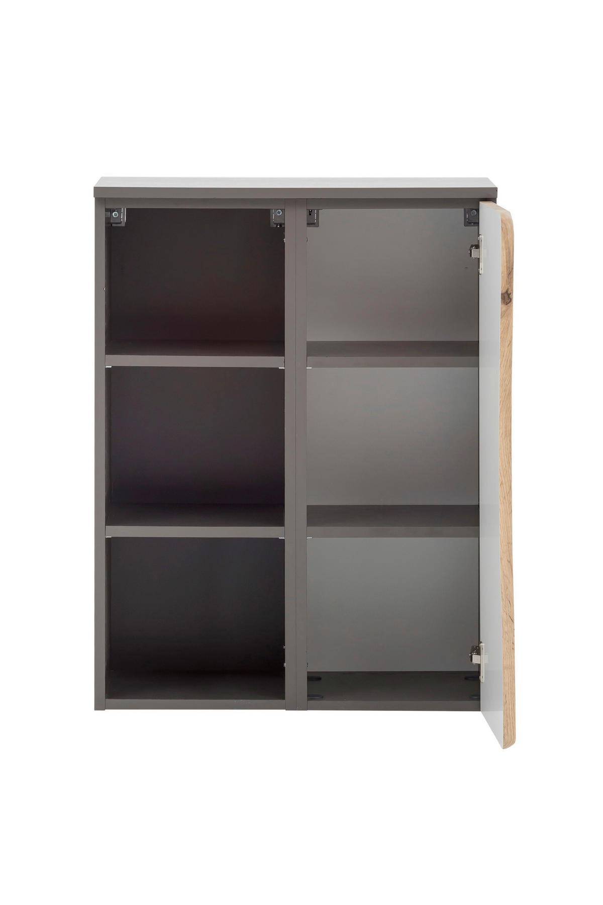 UNTERSCHRANK 60/79/35 cm   - Silberfarben/Eiche Wotan, Natur, Holzwerkstoff/Kunststoff (60/79/35cm) - Xora