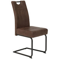 SCHWINGSTUHL  in Mikrofaser  - Schwarz/Braun, KONVENTIONELL, Textil (43/99/60cm) - Carryhome