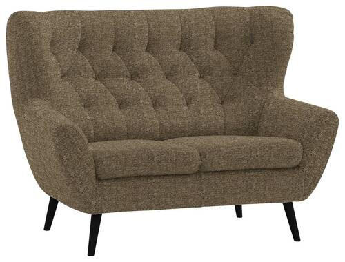 2-SITZER-SOFA in Flachgewebe Olivgrün  - Schwarz/Olivgrün, Design, Holz/Textil (137/101/95cm) - Stylife