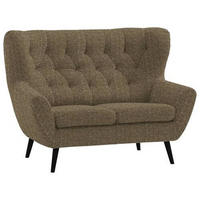 2-SITZER-SOFA in Flachgewebe Olivgrün  - Schwarz/Olivgrün, Design, Holz/Textil (137/101/95cm) - Stylife