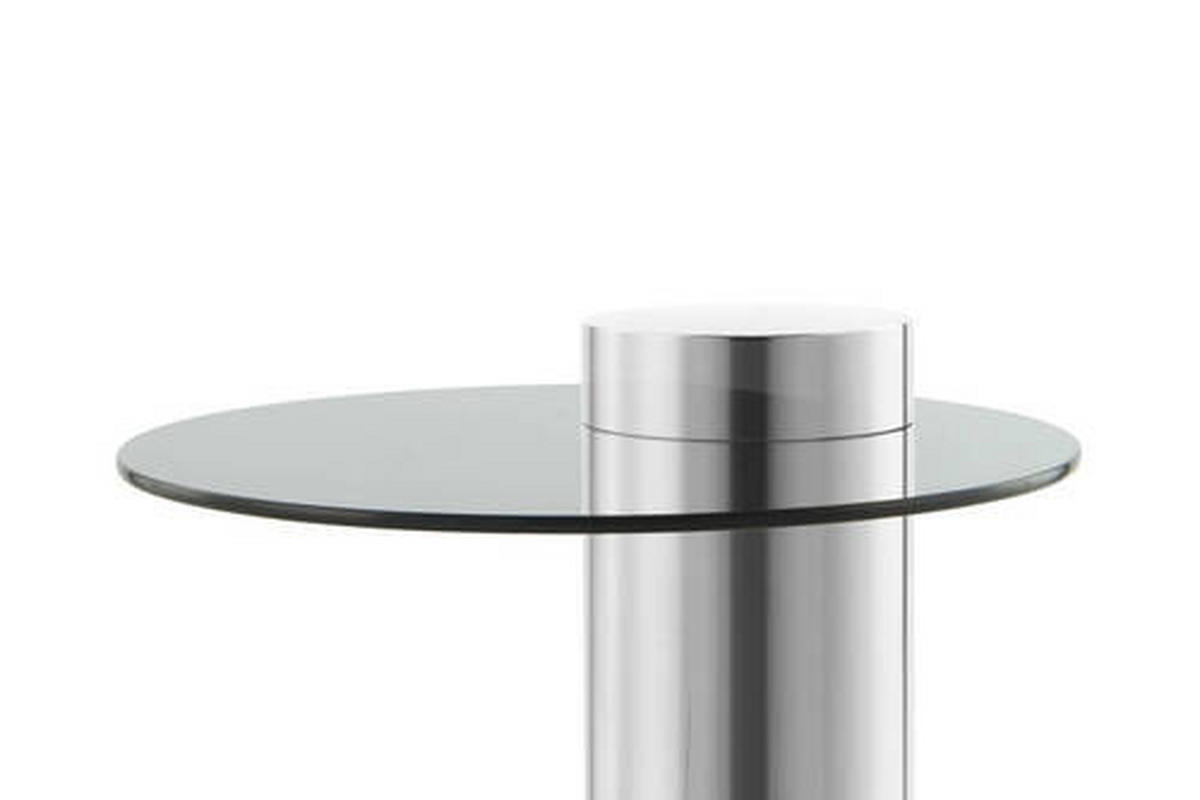 BEISTELLTISCH in Metall, Glas 46/46/52 cm  - Silberfarben/Grau, Modern, Glas/Metall (46/46/52cm) - Kayoom