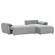 ECKSOFA Grau Cord  - Schwarz/Grau, KONVENTIONELL, Kunststoff/Textil (266/180cm) - Carryhome