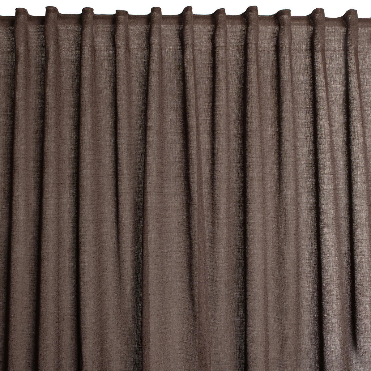 FERTIGVORHANG halbtransparent  - Mokka, Basics, Textil (200/280cm)