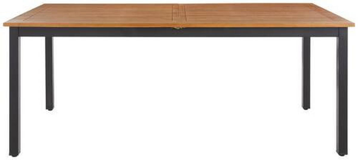 ZÁHRADNÝ STÔL, drevo, kov, 180-240/100/75 cm - čierna/farba tíku, Modern, kov/drevo (180-240/100/75cm) - Ambia Garden