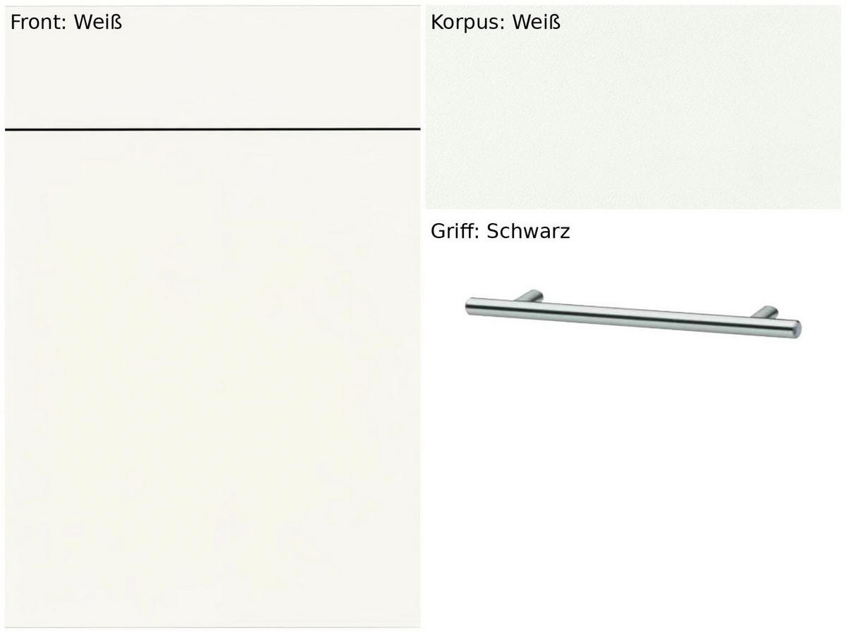 SCHUBKASTENUNTERSCHRANK 50/87,8/57,6 cm  in Weiß  - Edelstahlfarben/Weiß, Basics, Holzwerkstoff/Metall (50/87,8/57,6cm) - Impuls