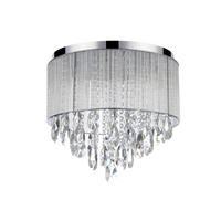 STROPNÉ SVIETIDLO, 39/45 cm  - číra, Konventionell, kov/sklo (39/45cm) - Glandor