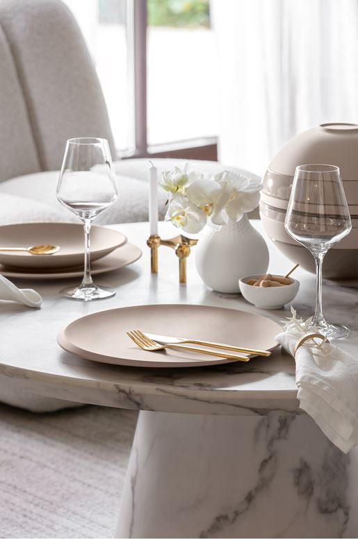 SPEISETELLER NewMoon Beige 27 cm  - Beige, Lifestyle, Keramik (27cm) - Villeroy & Boch