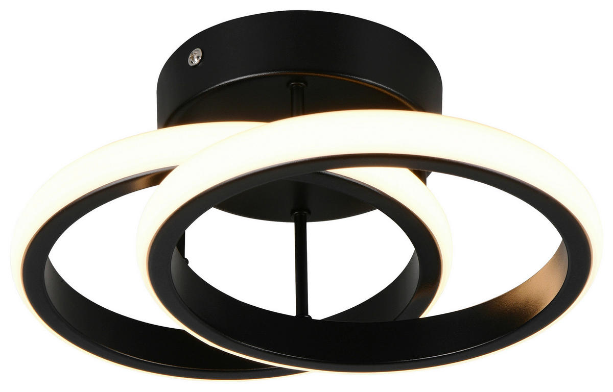 Plafonieră Cu Led  26,5/10,5 cm    - negru, Design, metal (26,5/10,5cm)