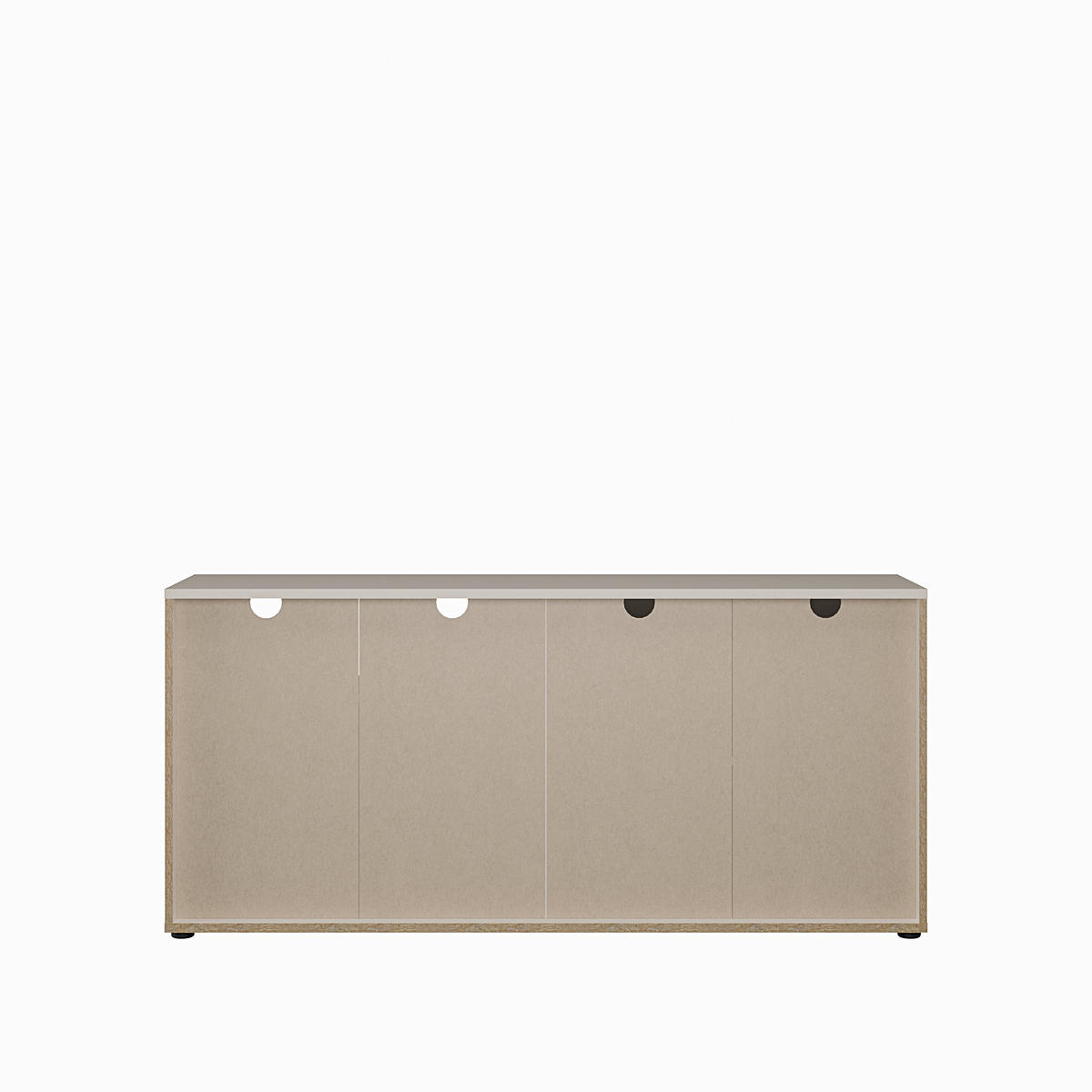LOWBOARD  143,9/66,3/34,8 cm 2 Schublade(n) Beimöbel erhältlich, stehend  - Sandfarben/Schwarz, Design, Holzwerkstoff/Kunststoff (143,9/66,3/34,8cm)
