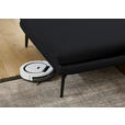 ECKSOFA in Echtleder Anthrazit  180/310 cm  - Anthrazit/Schwarz, Design, Leder/Metall (180/310cm) - Dieter Knoll