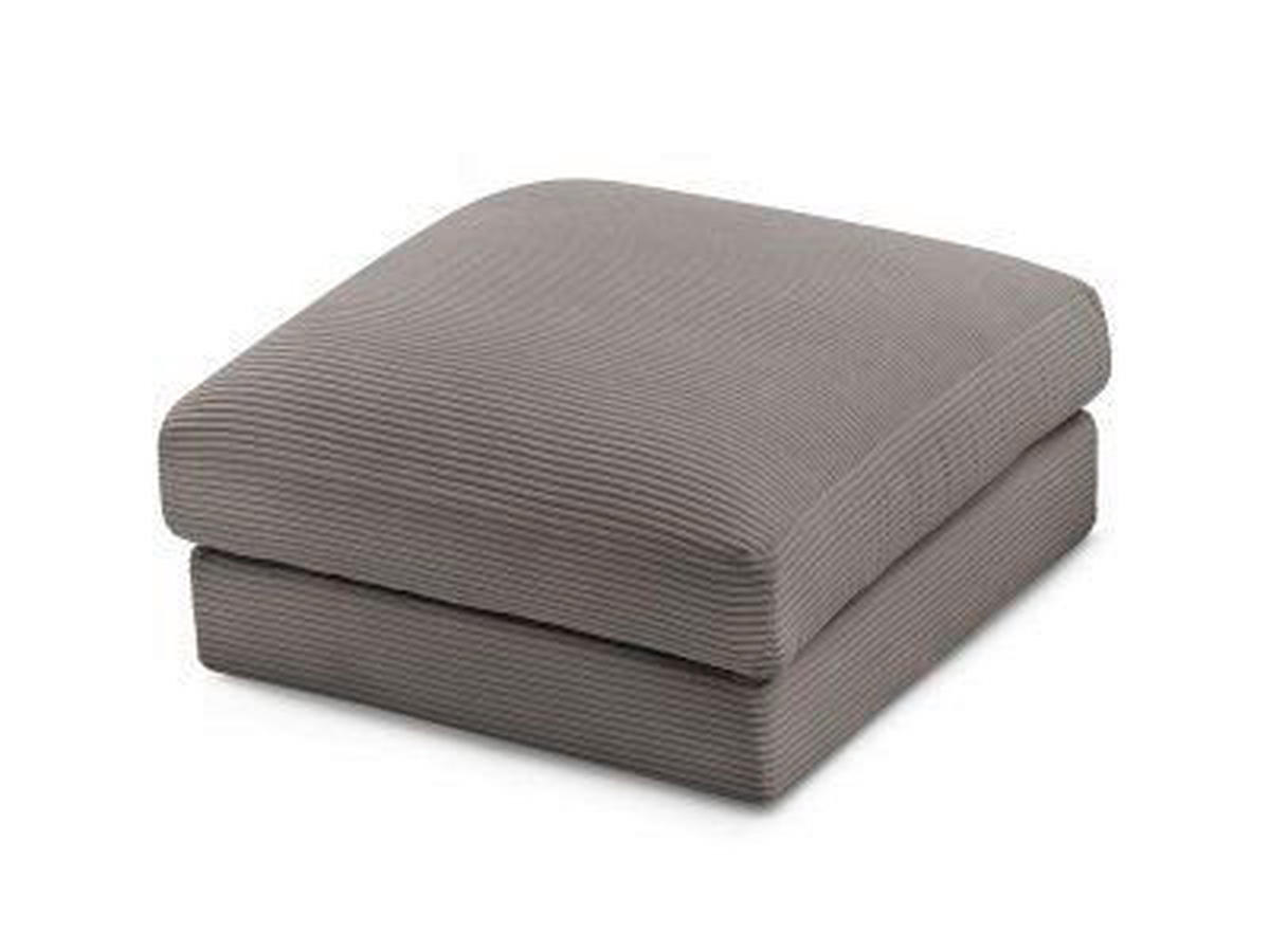 HOCKER LEONARD Cord Taupe  - Taupe/Schwarz, MODERN, Kunststoff/Textil (86/43/86cm)