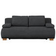 BOXSPRINGSOFA  in Webstoff Dunkelgrau  - Dunkelgrau/Naturfarben, Design, Holz/Textil (205/93/108cm) - Venda