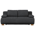 BOXSPRINGSOFA  in Webstoff Dunkelgrau  - Dunkelgrau/Naturfarben, Design, Holz/Textil (205/93/108cm) - Venda