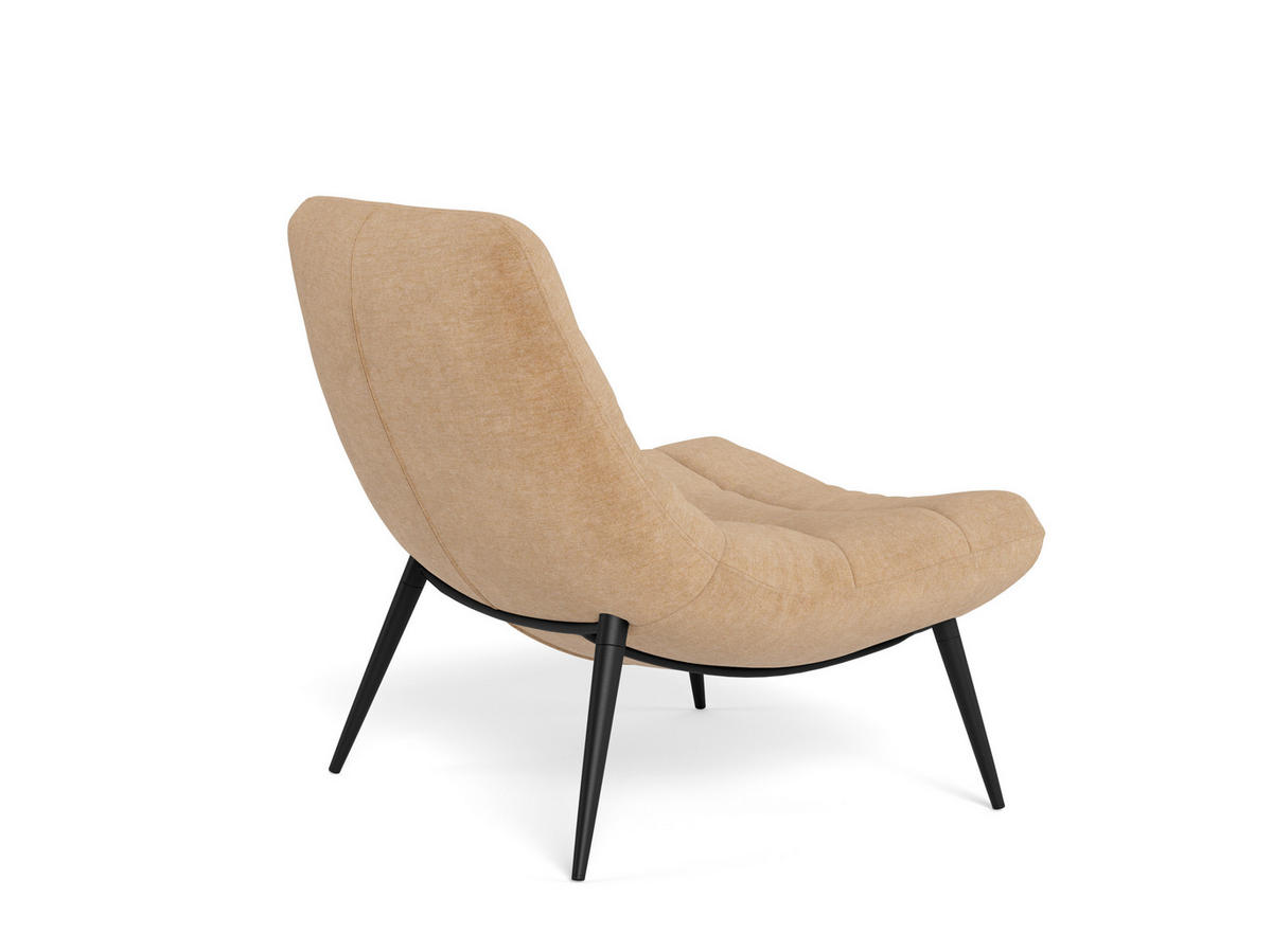 SESSEL in Chenille Braun, Schwarz  - Schwarz/Braun, MODERN, Textil/Metall (83/84/87cm) - Livetastic