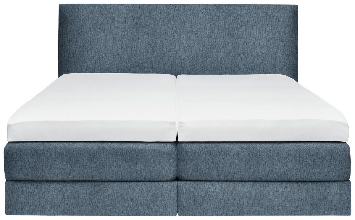 BOXSPRINGBETT 160/200 cm  in Blau  - Blau, KONVENTIONELL, Holz/Textil (160/200cm) - Dieter Knoll