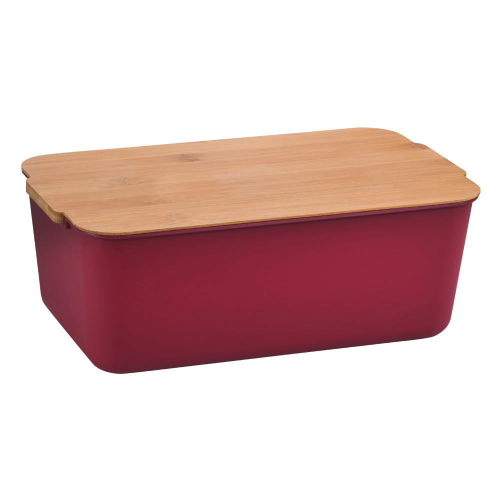 BROTBOX - Beere/Naturfarben, Basics, Naturmaterialien/Kunststoff (30.5/18.5/12cm) - Kesper