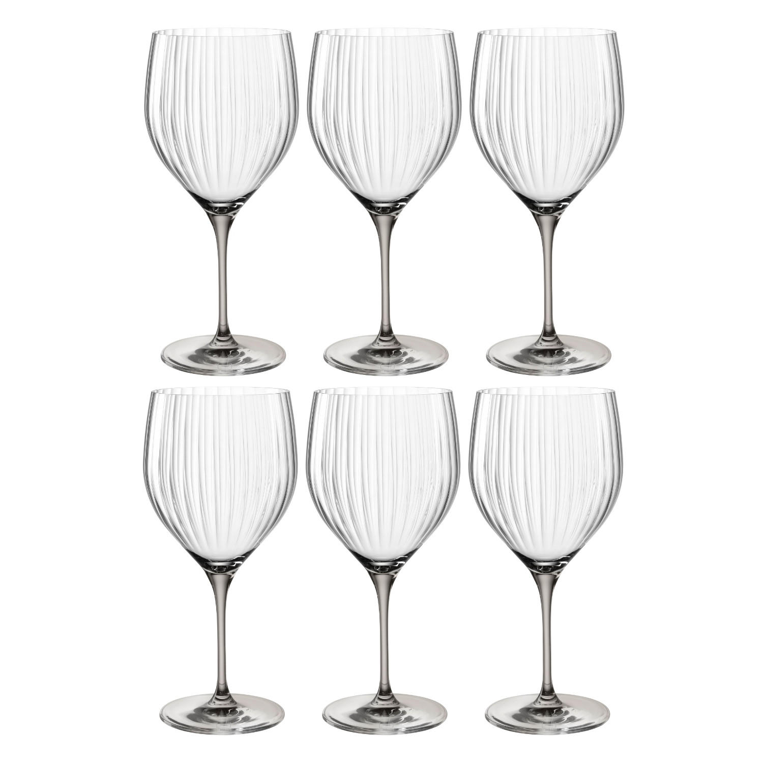GLÄSERSET Poesia 6-teilig  - Grau, Trend, Glas (750ml) - Leonardo