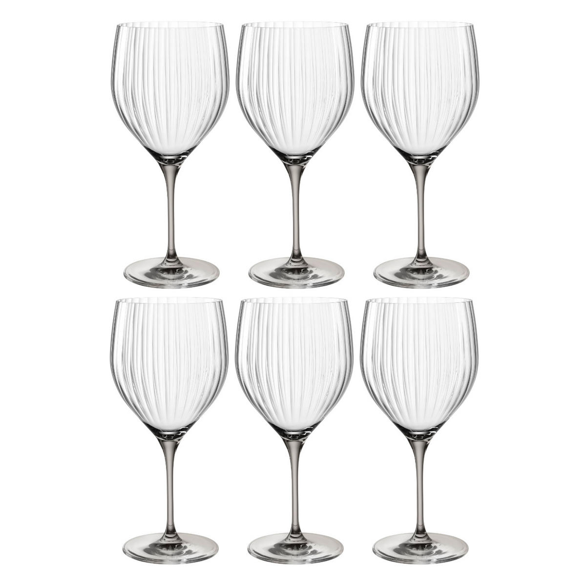 GLÄSERSET Poesia 6-teilig  - Grau, Trend, Glas (750ml) - Leonardo
