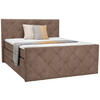 BOXSPRINGBETT 180/200 cm  in Braun  - Schwarz/Braun, KONVENTIONELL, Kunststoff/Textil (180/200cm) - Ti'me