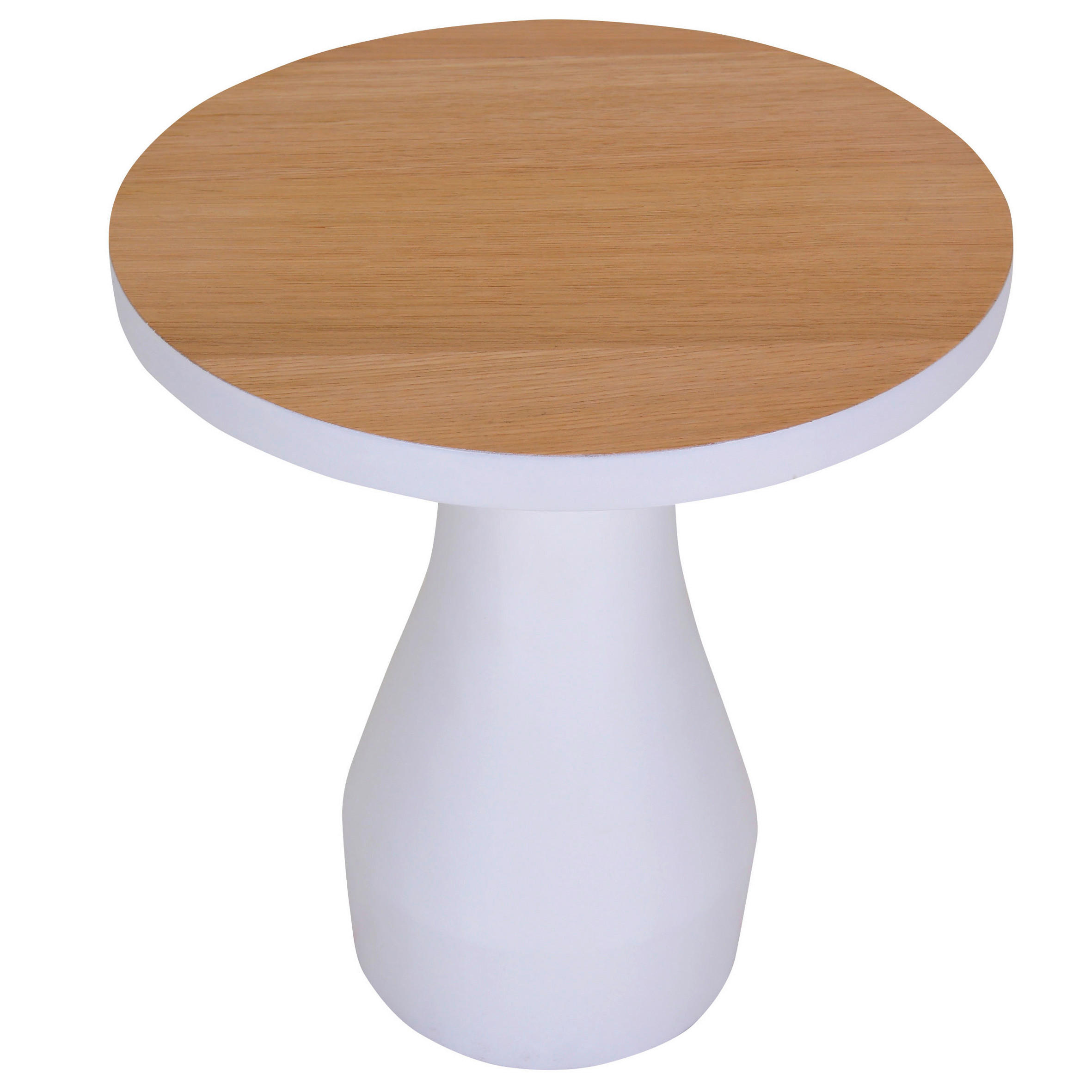 Thumbnail - Landscape Couchtisch, Weiß, Eiche, Holzwerkstoff, Eiche, furniert, rund, Säule, Sockel, 35x39x35 cm, Wohnzimmer, Wohnzim...