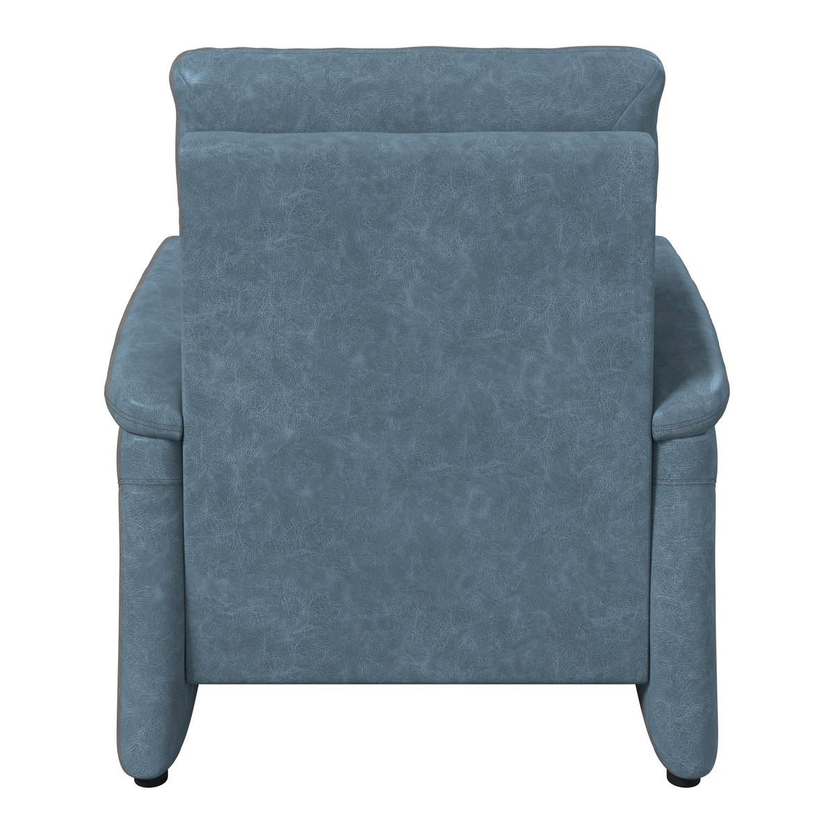 SESSEL Mikrofaser Blaugrau  - Blaugrau/Schwarz, Konventionell, Kunststoff/Textil (104/98/91cm) - Elegando