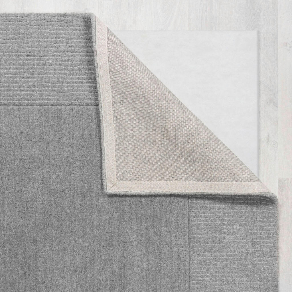 Thumbnail - Xora Handwebteppich Flair Rugs, Grau, Textil, Uni, rechteckig, 200x290 cm, Reach, AZO-frei, Handmade in India, für Fußbo...