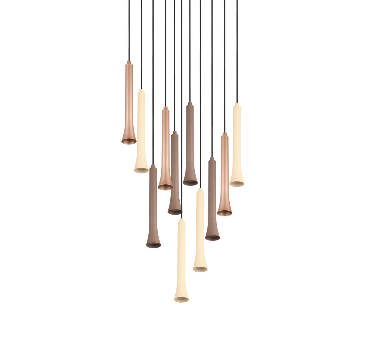 LED-PENDELLEUCHTE 40,5/150 cm    - Beige/Multicolor, Design, Metall (40,5/150cm) - Trio Leuchten