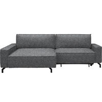ECKSOFA  in Mikrofaser Grau  164/246 cm  - Schwarz/Grau, Design, Textil/Metall (164/246cm) - Sedda