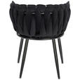 ARMLEHNSTUHL in Samt - Schwarz, LIFESTYLE, Textil/Metall (60/78/55cm) - Ambia Home