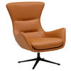 OHRENSESSEL in Cognac  - Cognac/Schwarz, Design, Leder/Metall (84/104/96cm) - home24
