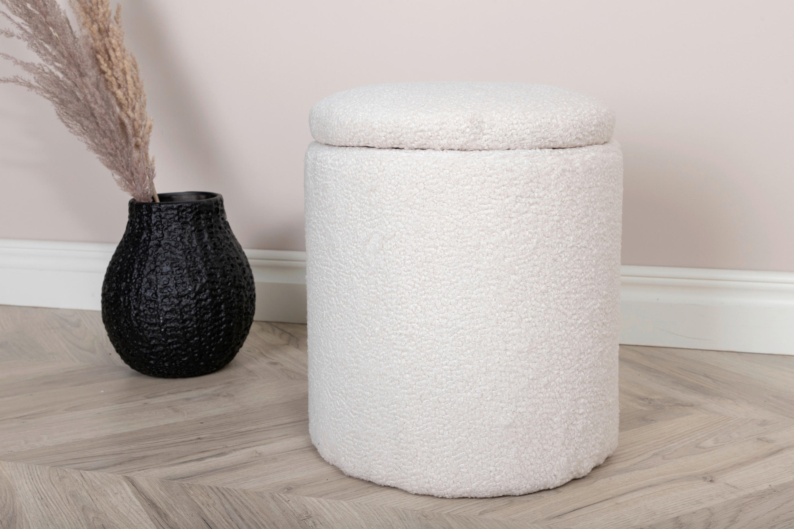 SITTPUFF i  - vit, Design, textil (32/40/32cm) - Livetastic