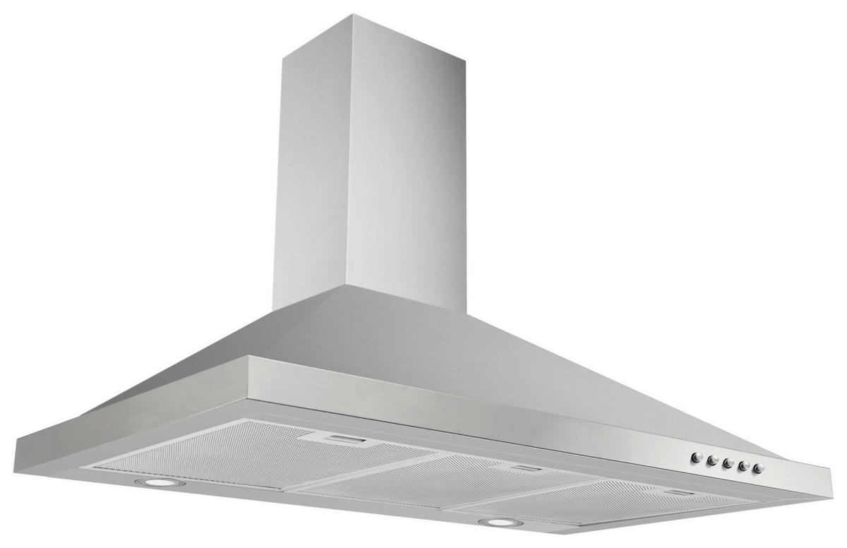 DUNSTABZUGSHAUBE CH44068-90IX-A  - Edelstahlfarben, Trend, Metall (90/63,5-102,5/50cm) - Respekta