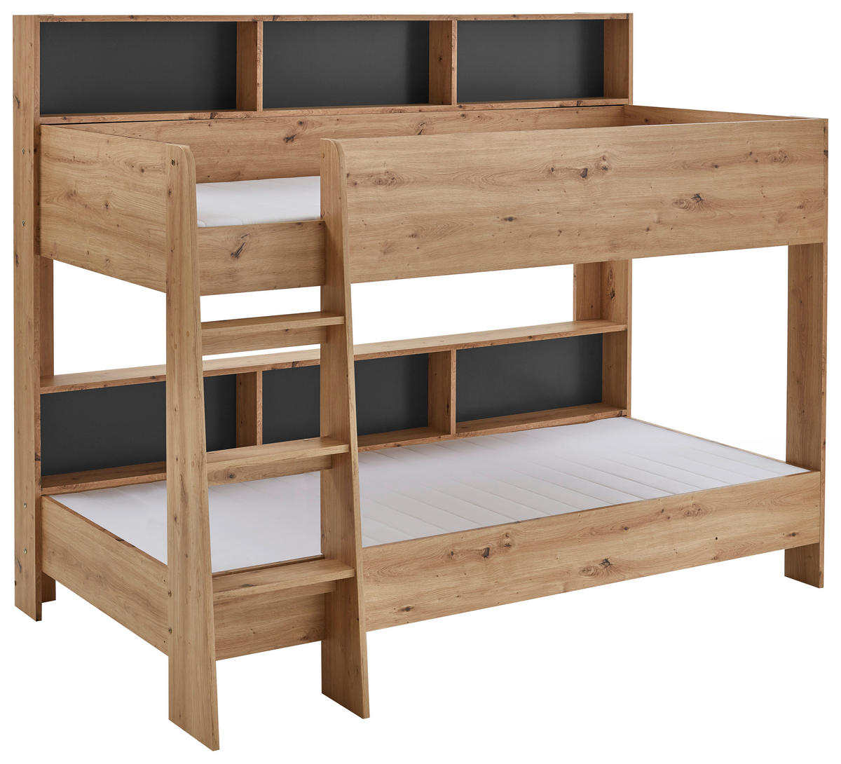 POGRAD - hrast artisan, Konvencionalno, leseni material (90/200cm) - Carryhome