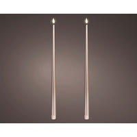 LED GYERTYA SZETT  - világosszürke, Basics, természetes anyagok (2.2/2.2/42.5cm)