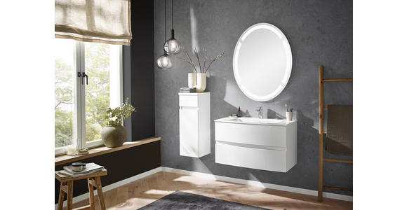 BADEZIMMERSPIEGEL 80/100/3 cm - Silberfarben, Design, Glas (80/100/3cm) - Novel