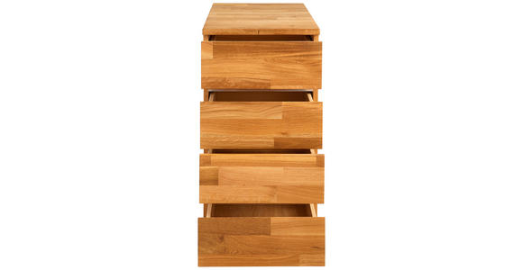 ANSTELLCONTAINER 40/75/80 cm - Wildeiche/Edelstahlfarben, KONVENTIONELL, Holz/Metall (40/75/80cm) - Linea Natura