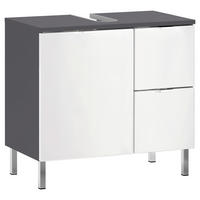 WASCHBECKENUNTERSCHRANK 60/56/34 cm  - Chromfarben/Graphitfarben, KONVENTIONELL, Holzwerkstoff/Metall (60/56/34cm) - Germania
