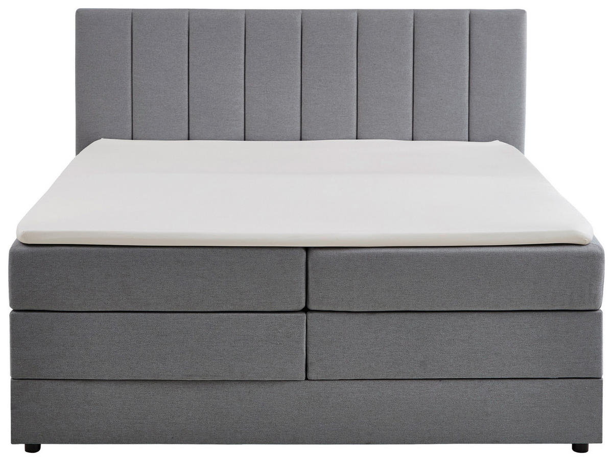 BOXBETT 180/200 cm  in Anthrazit  - Anthrazit/Schwarz, Basics, Holz/Textil (180/200cm) - Boxxx