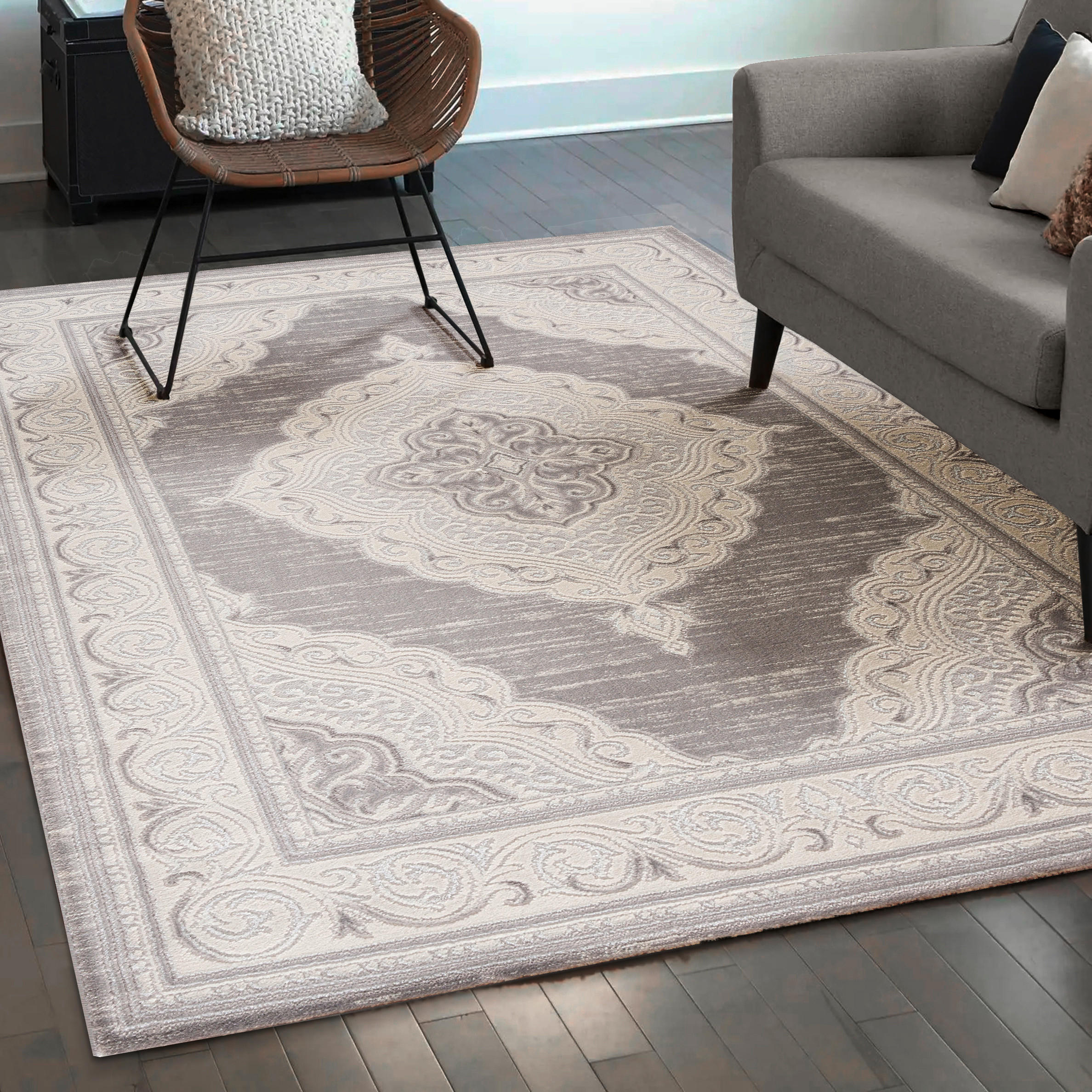 TKANA PREPROGA  Harmony     160/220 cm    tkano  svetlo siva  - svetlo siva, Trendi, tekstil (160/220cm)