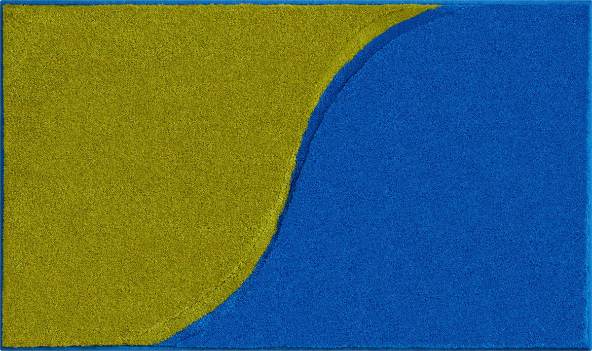 BADTEPPICH Manta Blau, Grün 70/120 cm  - Blau/Grün, Basics, Kunststoff/Textil (70/120cm) - Grund