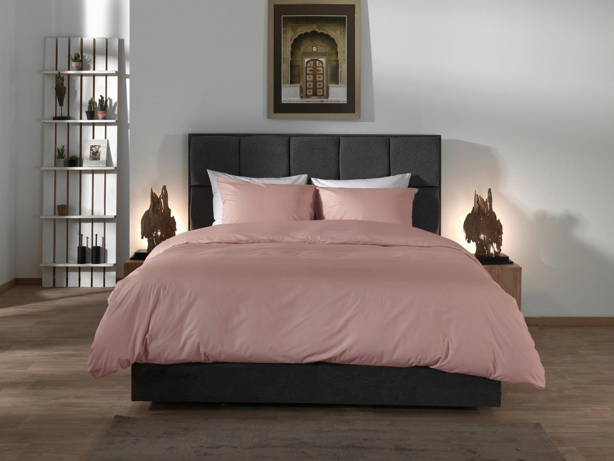 BETTWÄSCHE 2-teilig Suite-Mumbai Perkal 135/200 cm  - Rosa, Basics, Textil (135/200cm)