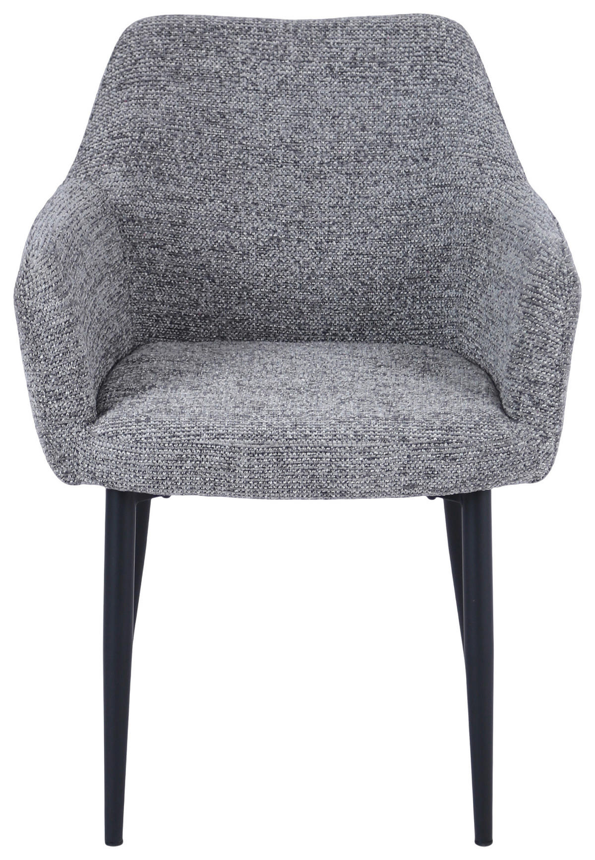 ARMLEHNSTUHL   Chenille  Grau, Schwarz  - Schwarz/Grau, MODERN, Holz/Textil (58/85/60cm) - MID.YOU