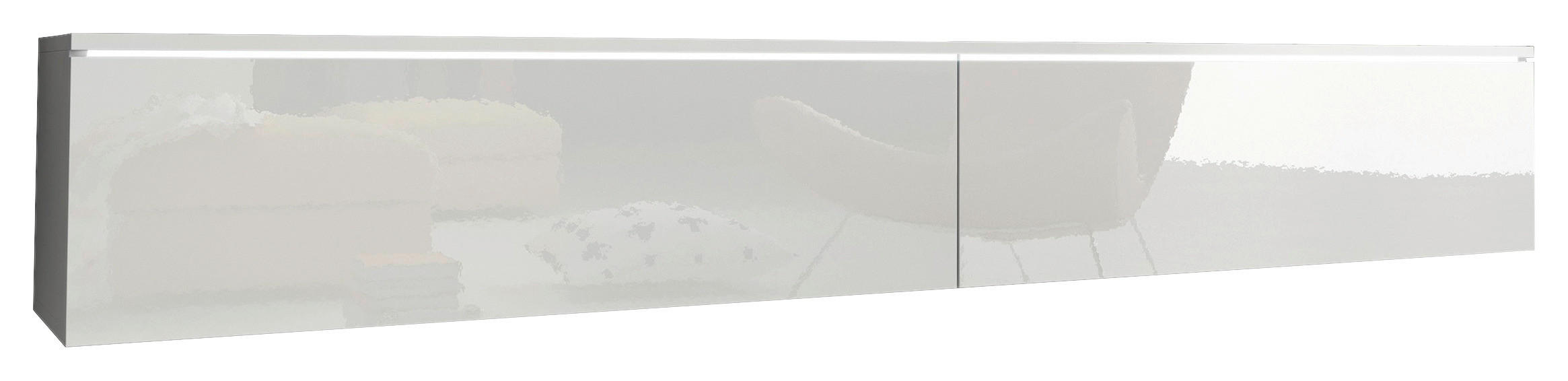 LOWBOARD Weiß, Weiß Hochglanz  - Weiß Hochglanz/Weiß, LIFESTYLE, Kunststoff (180/30/33cm) - P & B
