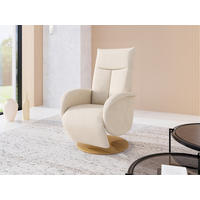 RELAXSESSEL GLENDALE E Chenille Kopfteilverstellung, Rücken echt    - Sandfarben/Eichefarben, KONVENTIONELL, Holzwerkstoff/Textil (75/112/82cm) - Sit & More