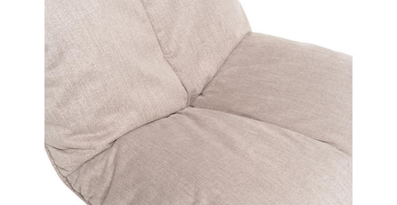 SESSEL in Flachgewebe Taupe  - Taupe/Schwarz, MODERN, Textil/Metall (86/92/99cm) - Belluti