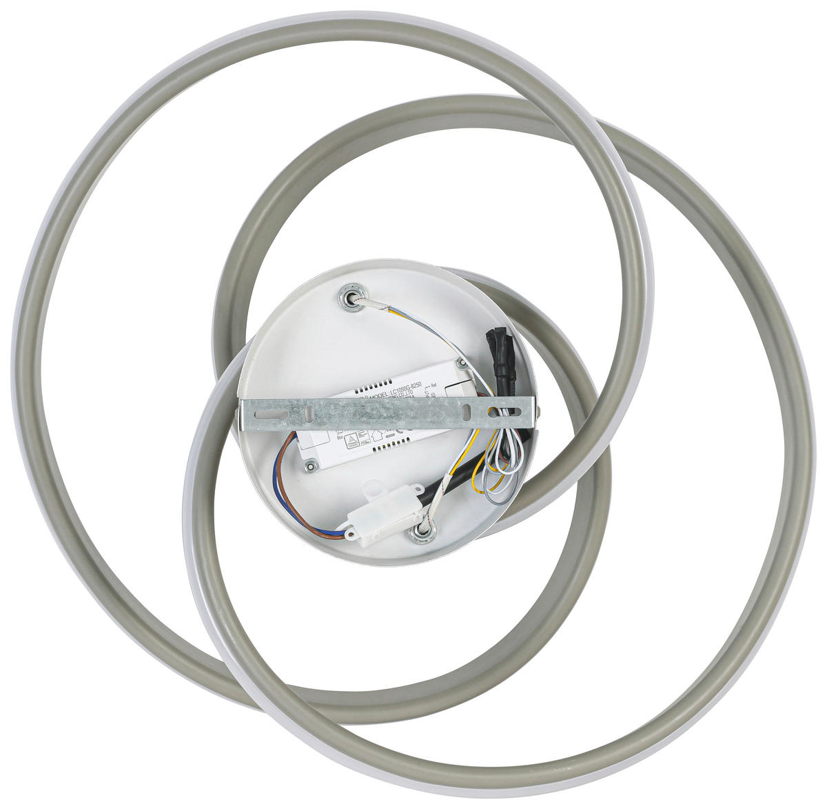 DECKENLEUCHTE 48/52/23 cm   - Sandfarben/Weiß, Trend, Kunststoff/Metall (48/52/23cm) - Novel