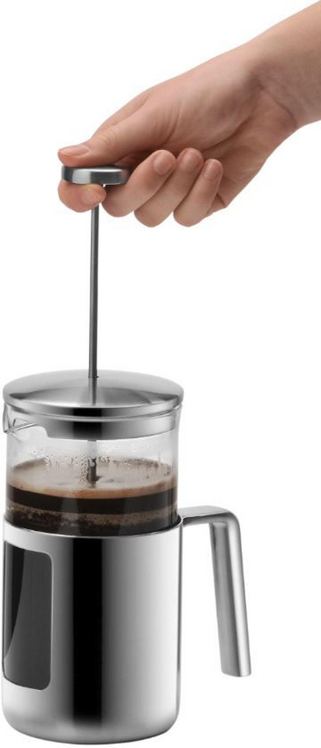 KAFFEEBEREITER  - Edelstahlfarben/Transparent, Basics, Glas/Metall (9,6/18cm) - WMF