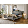 POLSTERBETT 160/200 cm  in Grau  - Eichefarben/Birkefarben, Design, Holz/Textil (160/200cm) - Xora